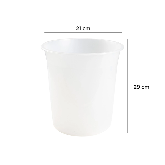 Q-connect Papelera Plástico Transparente 13 Litros 275x285 mm 1