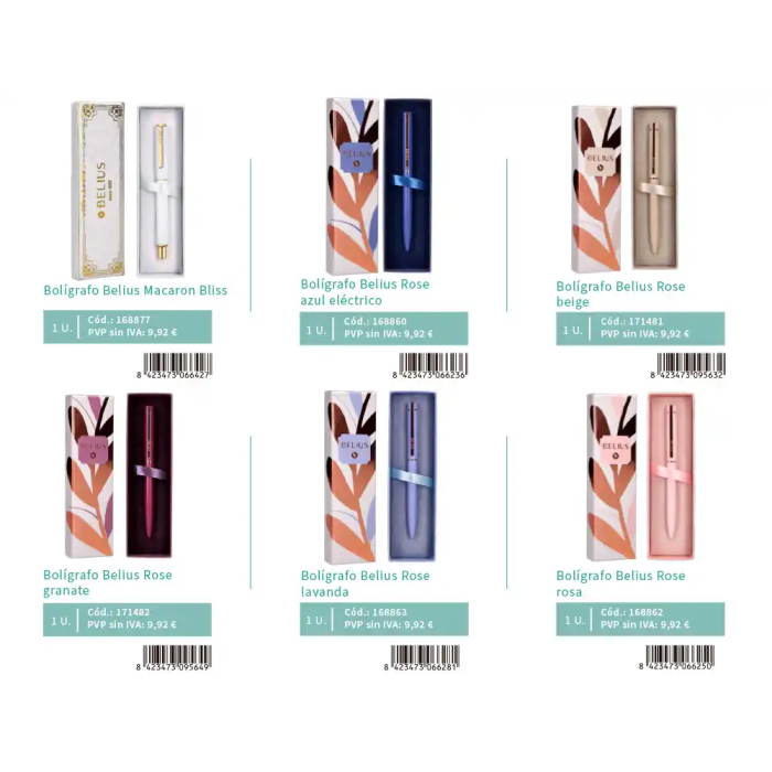 Belius Expositor Bolígrafo Negro 36 Piezas 3 Niveles MDF 600x420x750 mm 6