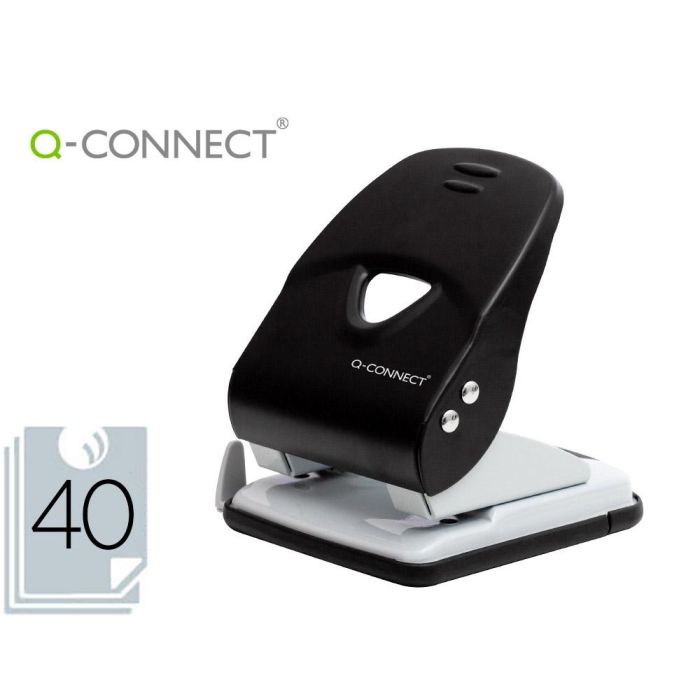Taladrador Q-Connect Kf14221 2 Taladros Color Negro Abertura 3,5 mm Capacidad 40 Hojas Taladrador Q-Connect Kf14221 2 Taladros Color Negro Abertura 3,5 mm Capacidad 40 Hojas