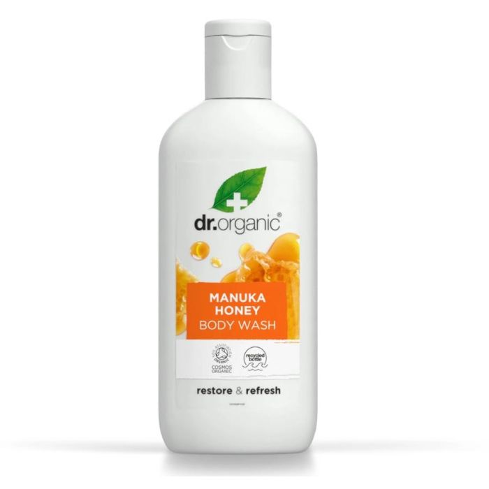 DR. ORGANIC Gel de Ducha Miel de Manuka 250ml - Hidratante para Piel Seca y Sensible