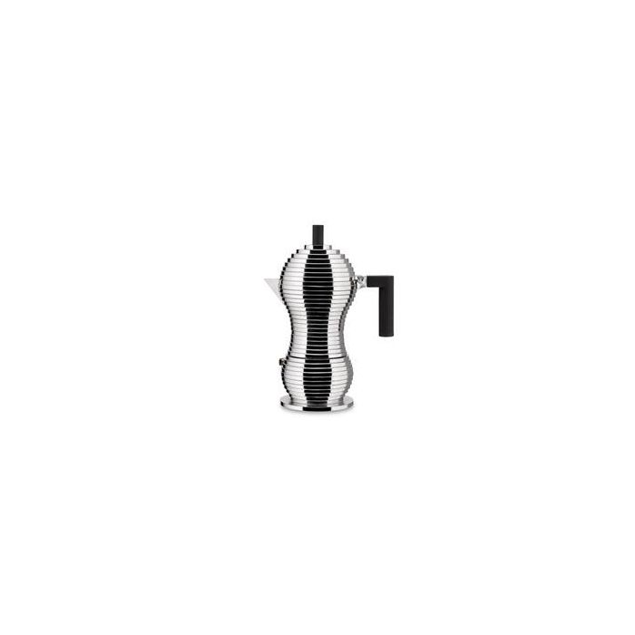 Alessi MDL02/6 B Pulcina Cafetera 6 Tazas de Aluminio Fundido Negro, Diseñada por Michele de Lucchi Alessi MDL02/6 B Pulcina Cafetera 6 Tazas de Aluminio Fundido Negro, Diseñada por Michele de Lucchi