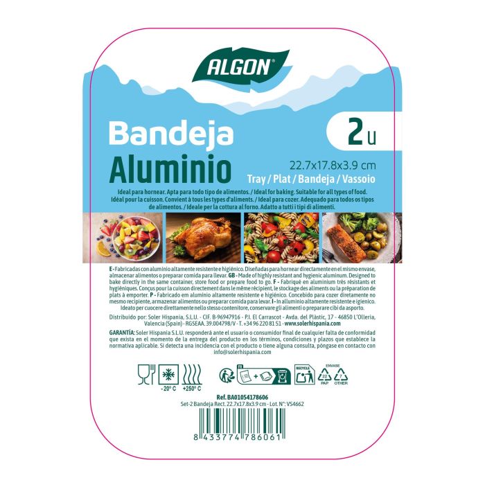 Set de 2 Bandejas Rectangulares Algon 22.7 x 17.8 x 3.9 cm - Inde (36 Unidades) 7 Set de 2 Bandejas Rectangulares Algon 22.7 x 17.8 x 3.9 cm - Inde (36 Unidades) 7