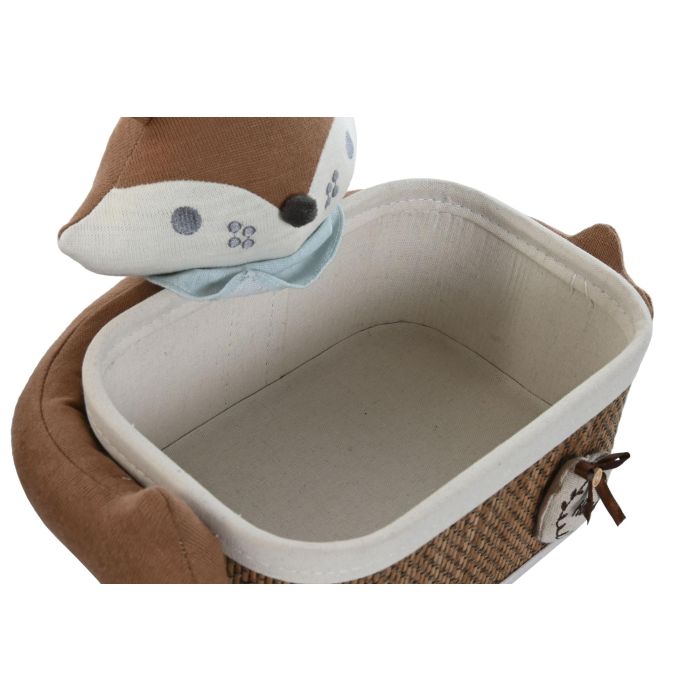 Cesta Baby DKD Home Decor Natural Azul 33 x 32.5 x 43 cm Set de 2 2 Cesta Baby DKD Home Decor Natural Azul 33 x 32.5 x 43 cm Set de 2 2