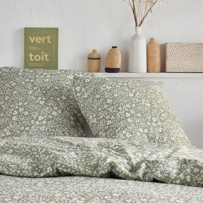Juego de cama - TODAY Crazy - Estampado floral - 2 personas - 220 x 240 cm - Verde 3