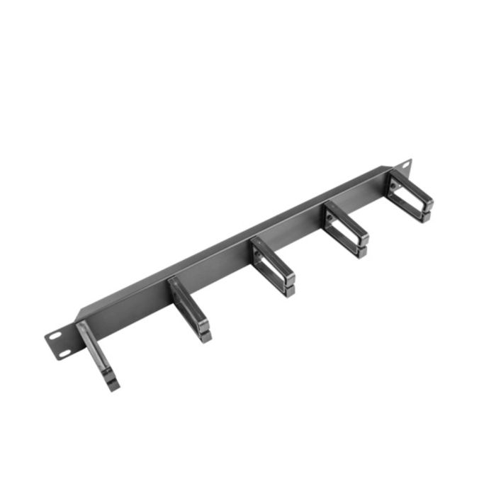 LANBERG AK-1202-B Panel de gestión de cables, Accesorio de bastidor, Negro, Plástico, 19 pulgadas