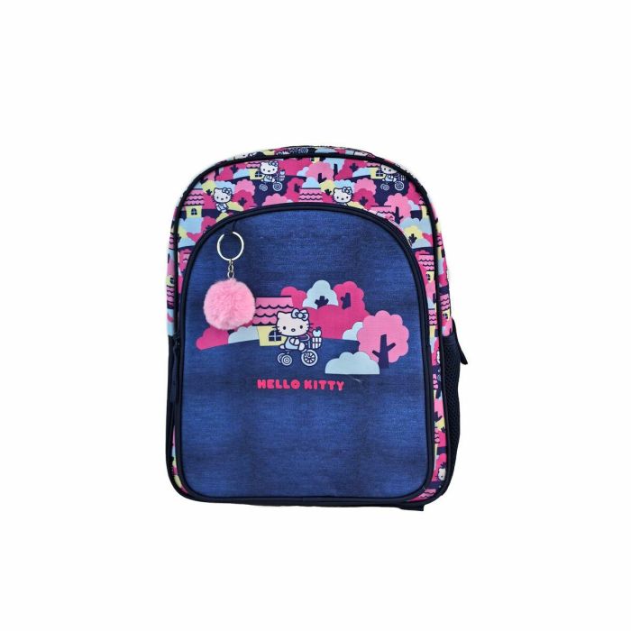 Hello Kitty Mochila Primaria Doble Compartimento, Gran Capacidad, Adaptable a Carro con Pom-Pom, 42x31x13.5cm 5 Hello Kitty Mochila Primaria Doble Compartimento, Gran Capacidad, Adaptable a Carro con Pom-Pom, 42x31x13.5cm 5