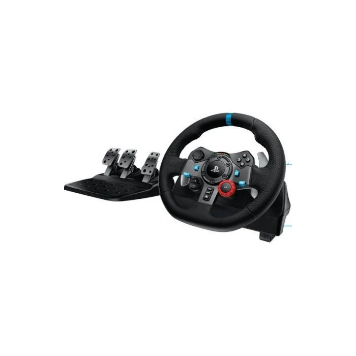 Logitech G29 Driving Force Volante con Pedales para PS5, PS4, PS3 y PC, 900° Giro, Force Feedback, Cuero - Ref. 941-000112