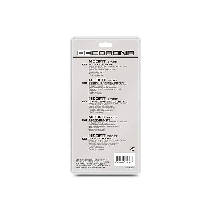 Funda para Volante BC Corona Neofit Sport Universal (Ø 36 - 38 cm) 3 Funda para Volante BC Corona Neofit Sport Universal (Ø 36 - 38 cm) 3