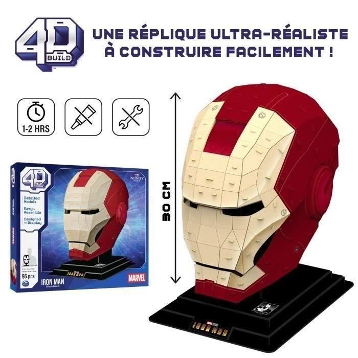 Marvel - CASCO IRON MAN - Modelo 4D para construir 2 Marvel - CASCO IRON MAN - Modelo 4D para construir 2