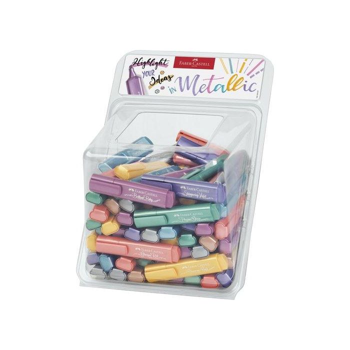 Marcador Fluor Faber-Castell Textliner 1546 Metalico Surtido Expositor De 100