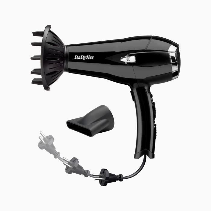 Babyliss D374E Secador de Pelo CordKeeper 2000, 2000W, Tecnología Cerámica Iónica, 2 Velocidades, 3 Temperaturas, Flujo de Aire 95 km/h, Negro 0 Babyliss D374E Secador de Pelo CordKeeper 2000, 2000W, Tecnología Cerámica Iónica, 2 Velocidades, 3 Temperaturas, Flujo de Aire 95 km/h, Negro 0