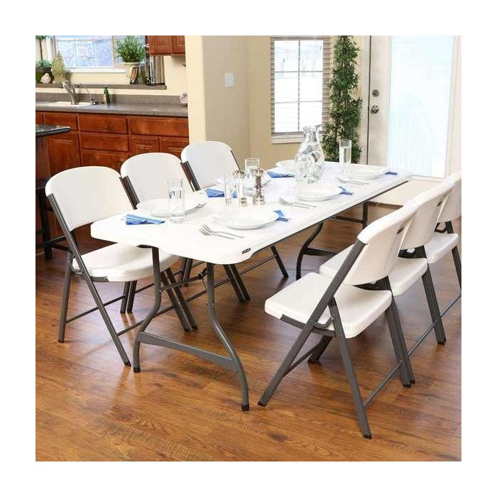 Mesa Plegable Lifetime Blanco Rectangular Acero Plástico 182 x 76 x 73,5 cm 2 Mesa Plegable Lifetime Blanco Rectangular Acero Plástico 182 x 76 x 73,5 cm 2