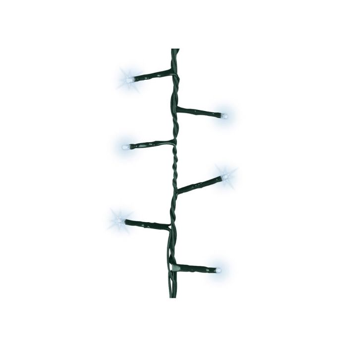 Lumineo Guirnalda LED Compact 500 LEDs Parpadeante Exterior Blanco Frío Cable Verde 16m con Temporizador IP44 1