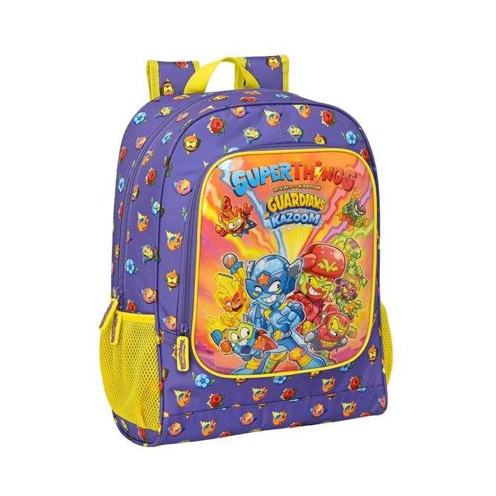 Mochila Escolar SuperThings Guardians of Kazoom Amarillo Morado 32 x 42 x 14 cm 3 Mochila Escolar SuperThings Guardians of Kazoom Amarillo Morado 32 x 42 x 14 cm 3