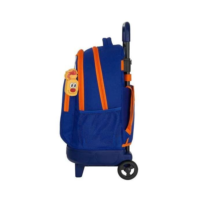 Mochila Escolar con Ruedas Compact Valencia Basket M918 Azul Naranja (33 x 45 x 22 cm)