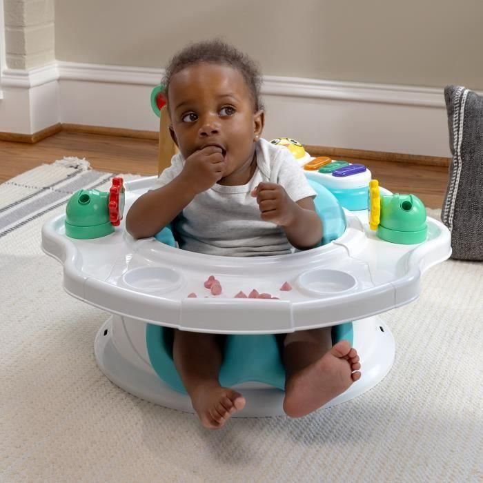 BABY EINSTEIN SuperSeat 3 en 1, Asiento de actividades - Mesa elevadora con arco de juego con juguetes interactivos 2