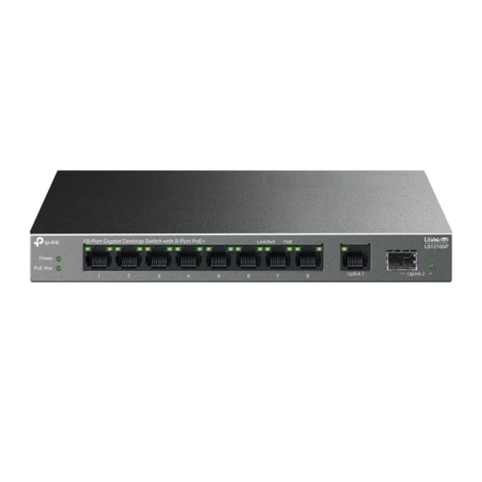 TP-LINK LiteWave LS1210GP Switch No Administrado Gigabit Ethernet PoE Negro 9 Puertos 0 TP-LINK LiteWave LS1210GP Switch No Administrado Gigabit Ethernet PoE Negro 9 Puertos 0