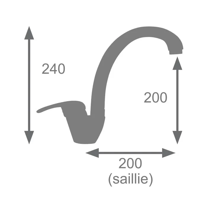 Edouard Rousseau Mezclador de fregadero de acero inoxidable NEWBURY ROU3047404061739 3