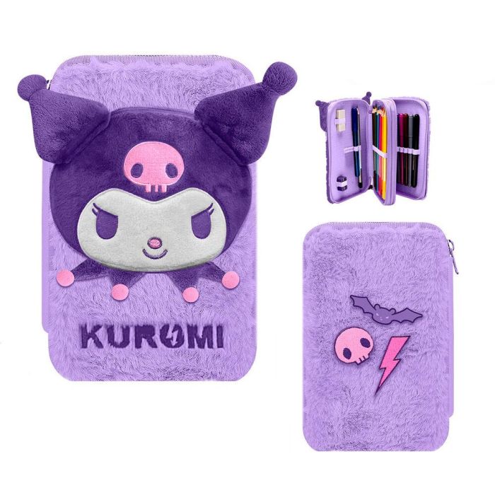 KIDS LICENSING Plumier Kuromi Hello Kitty doble 12x20x4cm