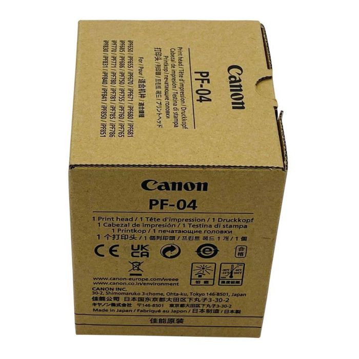 Canon PF-04 Cabezal de Impresión Original de Alta Precisión y Densidad, 15.360 Boquillas, 4pl, para Resultados Nítidos 2400x1200 dpi 1