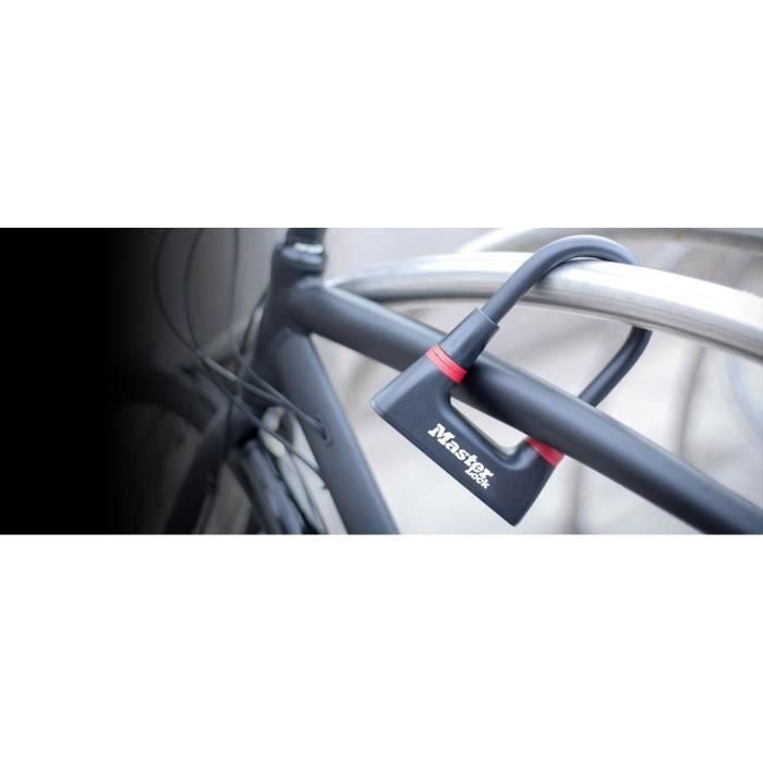 Master Lock Minicandado en U Ultrarresistente de Acero Endurecido con Cilindro de Disco y Llave para Protección Antirrobo y Resistencia a Cortes 2