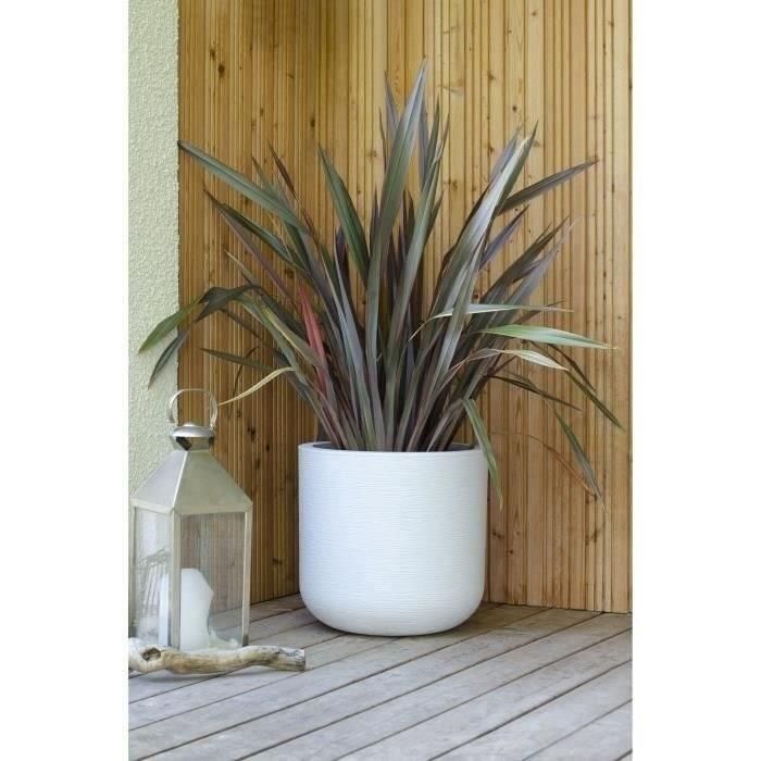EDA PLASTIQUE - Maceta redonda 40 cm Graphit'Up - 32,5 L - Blanco cal 1 EDA PLASTIQUE - Maceta redonda 40 cm Graphit'Up - 32,5 L - Blanco cal 1