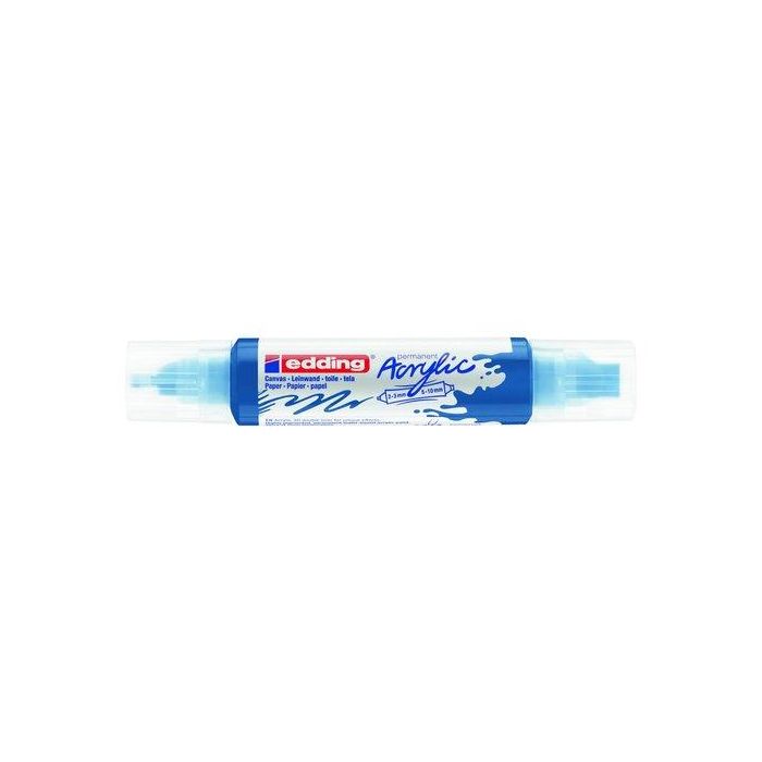 Marcador Acrylic Edding 5400 3D Doble Punta (2-3/5-10 Mm) Azul Genciana 5 unidades