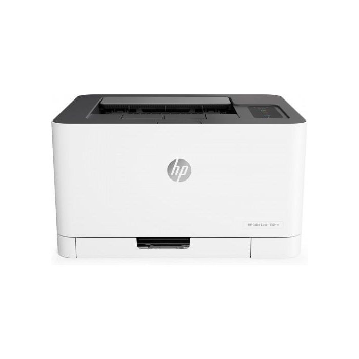 HP 4ZB95A Impresora Láser Color 150nw WiFi Compacta para Oficina, 18 ppm Negro, 4 ppm Color, USB, Ethernet, AirPrint, Blanca