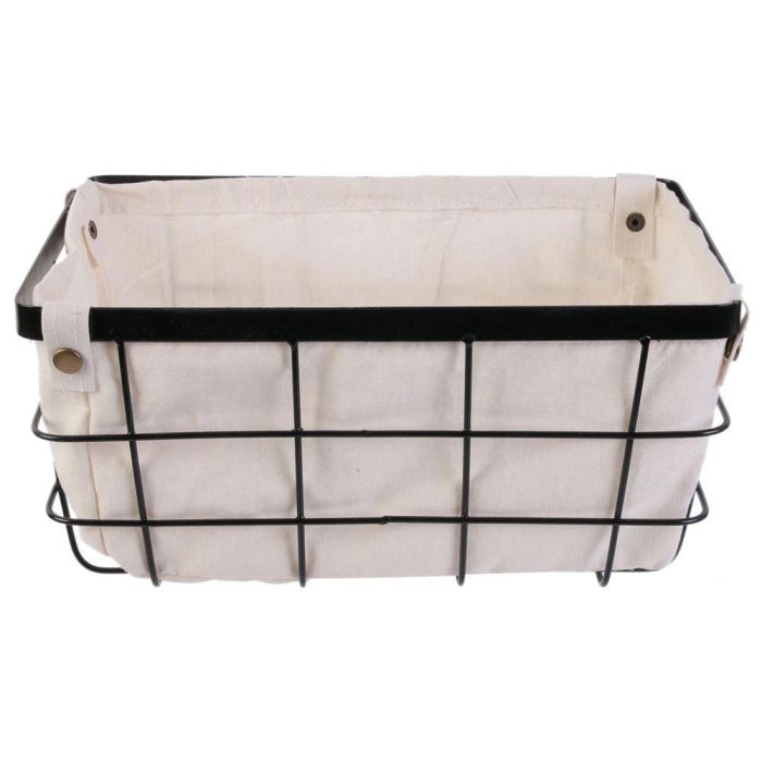 Idebox Juego de 2 Cestas de Metal con Funda Rangement Deco Grande 30x20x15 cm Pequeña 25x15x13 cm 3 Idebox Juego de 2 Cestas de Metal con Funda Rangement Deco Grande 30x20x15 cm Pequeña 25x15x13 cm 3