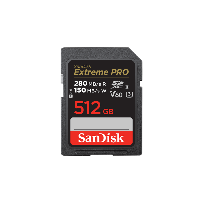 SanDisk SDSDXEP-512G-GN4IN Memoria Flash 512 GB SDXC UHS-II Clase 10, V60, U3, Lectura 280 MB/s, Escritura 150 MB/s SanDisk SDSDXEP-512G-GN4IN Memoria Flash 512 GB SDXC UHS-II Clase 10, V60, U3, Lectura 280 MB/s, Escritura 150 MB/s
