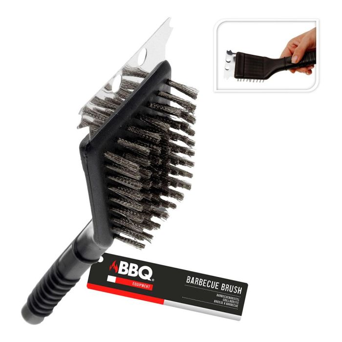 Bbq Collection Cepillo con rasqueta para barbacoa, acero inoxidable, 21 cm Bbq Collection Cepillo con rasqueta para barbacoa, acero inoxidable, 21 cm