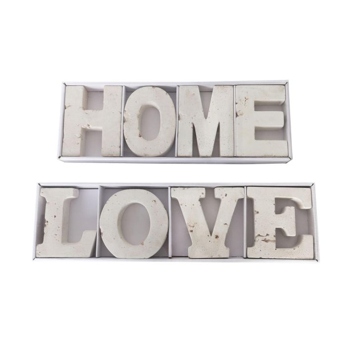 DKD Home Decor Decoración Scandi Mármol Travertino Rosa Palo, Set de 2 Unidades, 42.5x12x3.5 cm