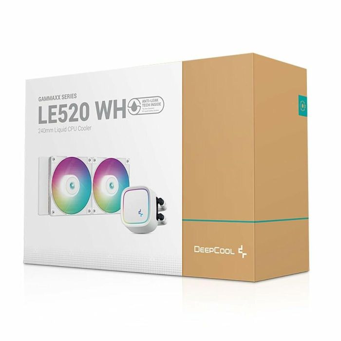 Deepcool LE520 Kit Refrigeración Líquida CPU Blanco ARGB 2 Ventiladores 120mm 220W TDP Intel LGA1700 AMD AM5 5 Deepcool LE520 Kit Refrigeración Líquida CPU Blanco ARGB 2 Ventiladores 120mm 220W TDP Intel LGA1700 AMD AM5 5