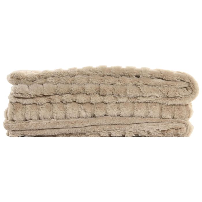 Manta Urban DKD Home Decor Beige 170 x 130 cm (2 Unidades) 2
