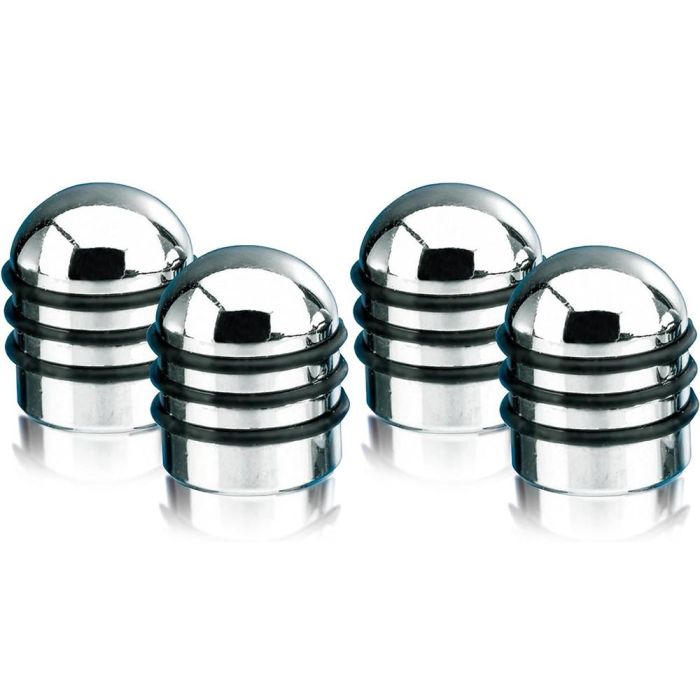 Foliatec FO32791 Tapones Válvula Aircaps Aluminio Cromado con 3 Anillos Goma Negra 4 Piezas Anticorrosión Universal Foliatec FO32791 Tapones Válvula Aircaps Aluminio Cromado con 3 Anillos Goma Negra 4 Piezas Anticorrosión Universal