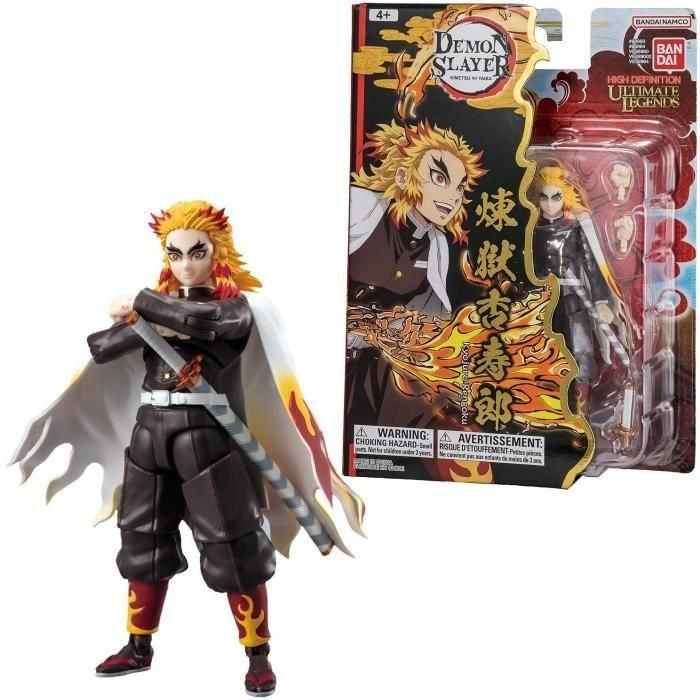 Bandai BAN1736489429386 Figura articulada Ultimate Legends HD Demon Slayer Kyojuro Rengoku 12 cm