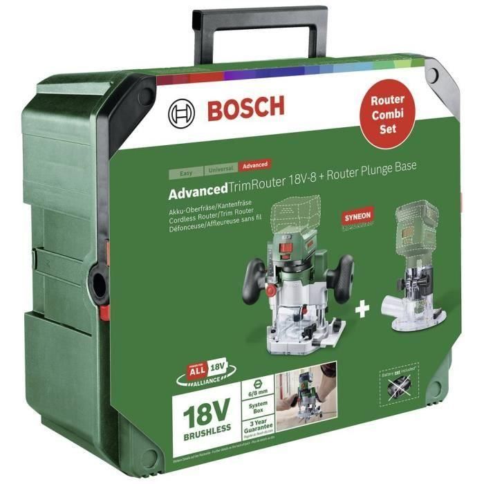 Recortadora Bosch AdvancedTrimRouter 18V-8 con base Router Plunge, sin batería 2 Recortadora Bosch AdvancedTrimRouter 18V-8 con base Router Plunge, sin batería 2