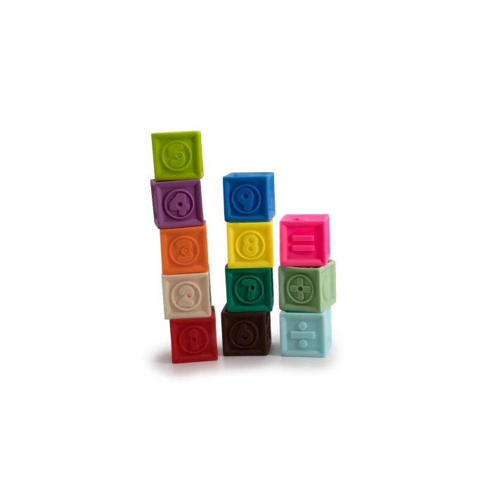 Tachan Set de 12 Cubos Didácticos para Aprendizaje de Números y Colores, +6 meses 1