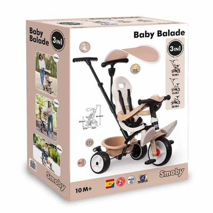 SMOBY - Triciclo para bebés - Triciclo para bebés beige 1 SMOBY - Triciclo para bebés - Triciclo para bebés beige 1