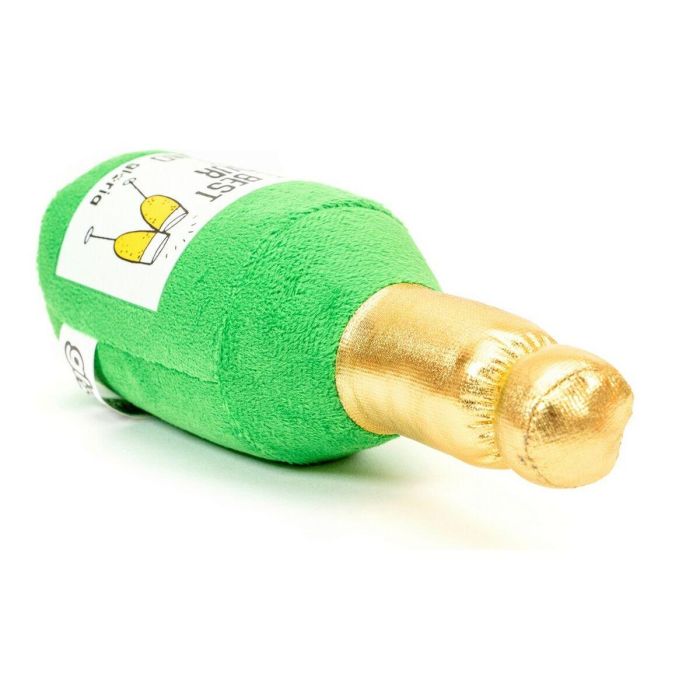 Gloria Champcane Mini Peluche para Perros Forma Botella Champán Verde 1