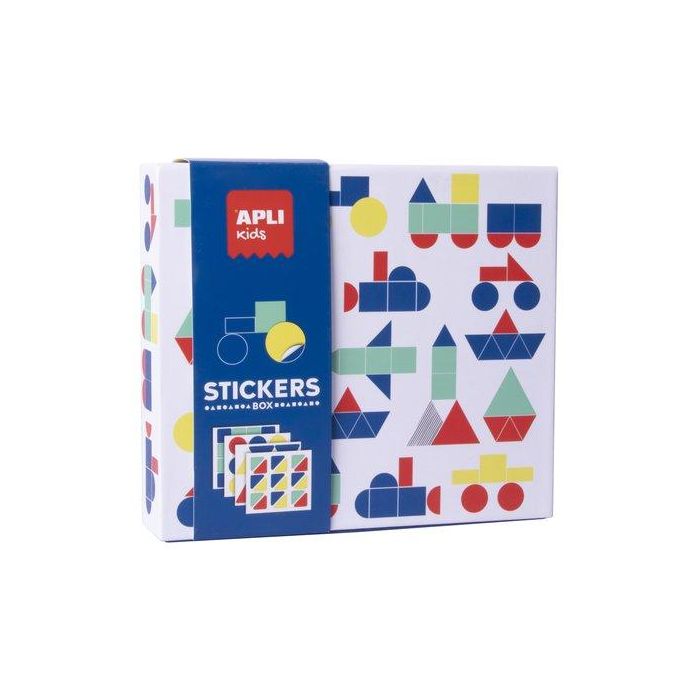 Stickers Game Rs Apli Kids Caja Carton Vehiculos Geometricos