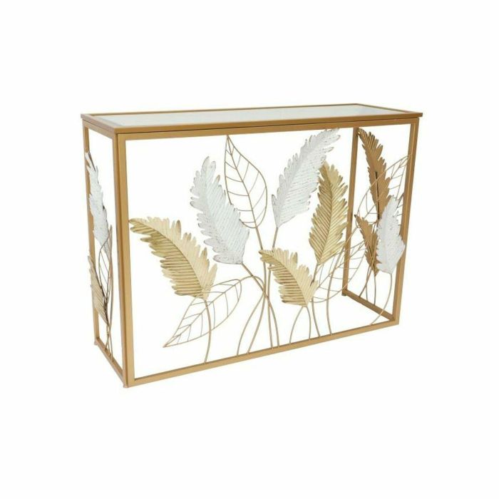 Consola Glam DKD Home Decor Dorado Blanco 37 x 80 x 108 cm