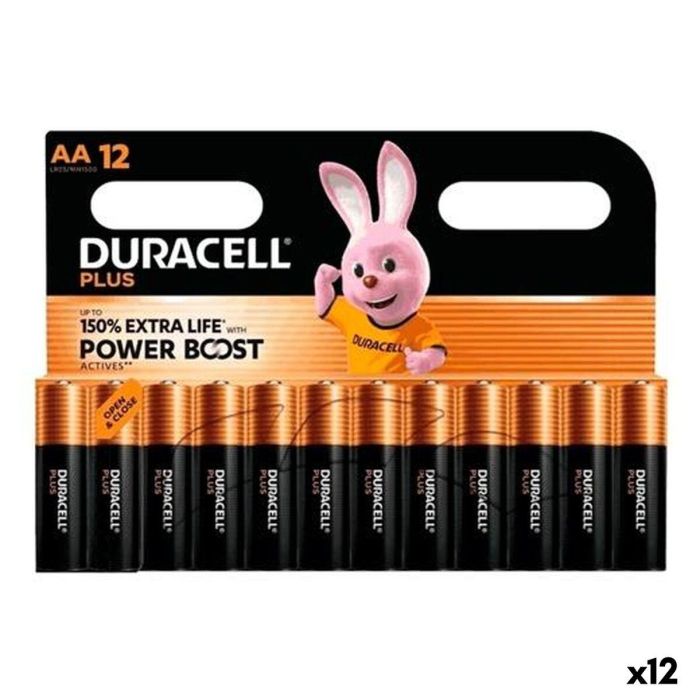 Pilas Alcalinas DURACELL PLUS POWER 1,5 V LR06 12 Piezas (12 Unidades)
