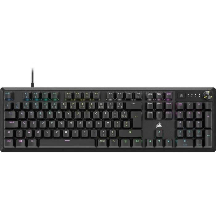 Teclado mecánico gaming - CORSAIR - K70 RGB CORE - Retroiluminación LED RGB, MX Red, negro