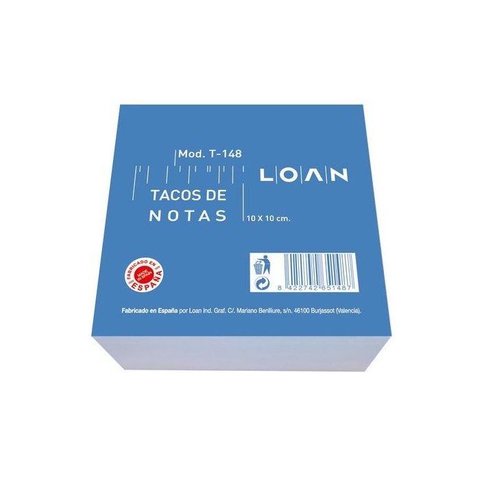 Talonarios Taco De Notas Encoladas 500H 10x10 cm Blanco