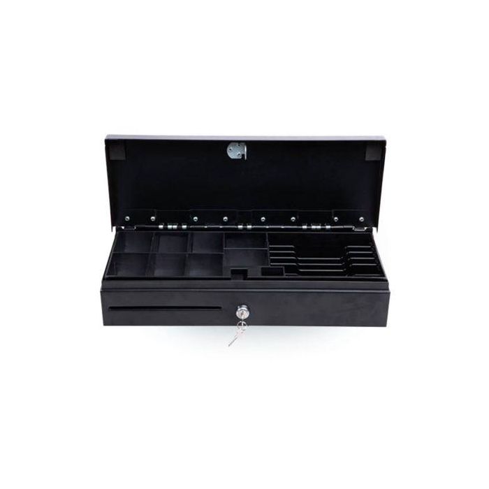 Premier V46 HQ-B V46HQB6B8CB Cajón Portamonedas Automático Apertura Vertical 46cm RJ12 Negro 6 Billetes 8 Monedas Premier V46 HQ-B V46HQB6B8CB Cajón Portamonedas Automático Apertura Vertical 46cm RJ12 Negro 6 Billetes 8 Monedas