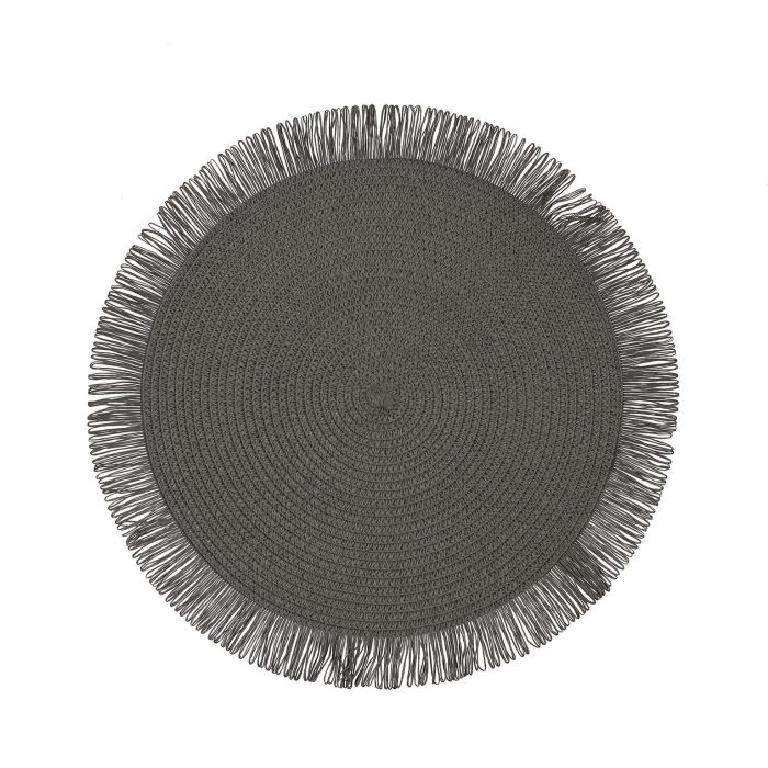Salvamantel Con Flecos Gris Versa (6 Unidades) Salvamantel Con Flecos Gris Versa (6 Unidades)