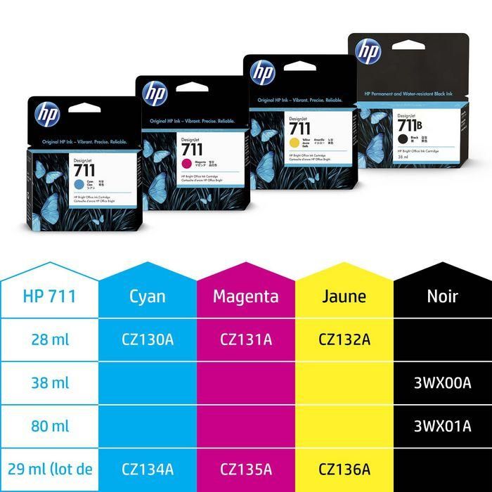 Hp Tinta Cian Designjet T120-T520 - Nº 711 4 Hp Tinta Cian Designjet T120-T520 - Nº 711 4