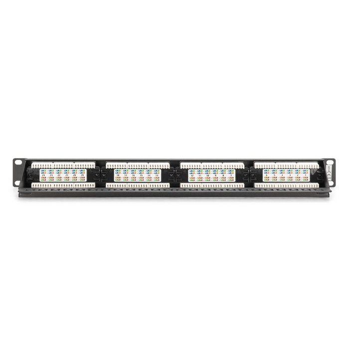 Digitus Panel de Parcheo CAT 6, 1U, Blindado RJ45 8P8C, Rendimiento Clase E hasta 250 MHz, Certificado UL, Carcasa de Acero 3
