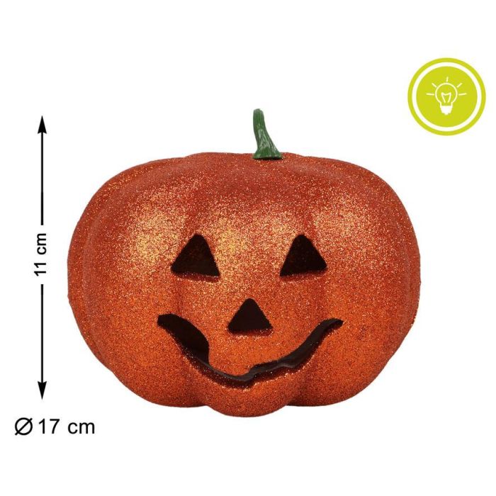 Calabaza Decorativa 17 cm Con Luz Interior Naranja Calabaza Decorativa 17 cm Con Luz Interior Naranja